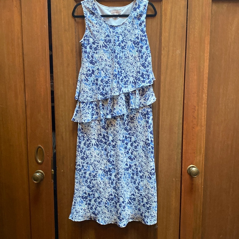 Dress, blue floral print